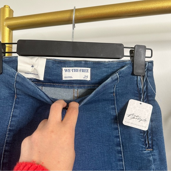 NWT Free People Bella Moto Mid Rise Skinny Jeans - Picture 4 of 8